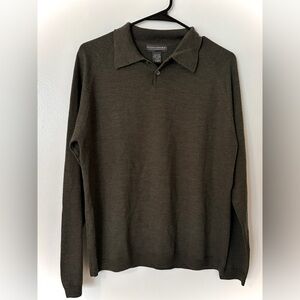 Banana Republic 100% Merino Wool Sweater Dark Green